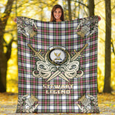 Stewart Dress Modern Tartan Gold Courage Symbol Blanket